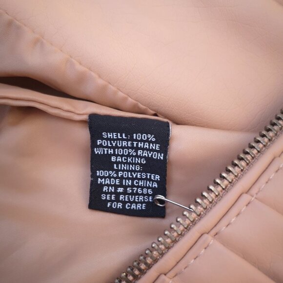 New Look Faux Leather Ladies Dark Tan Fully Lined Jacket - Picture 6 of 11